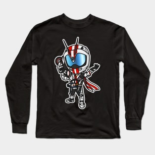 Kamen Rider Mach Chibi Style Kawaii Long Sleeve T-Shirt